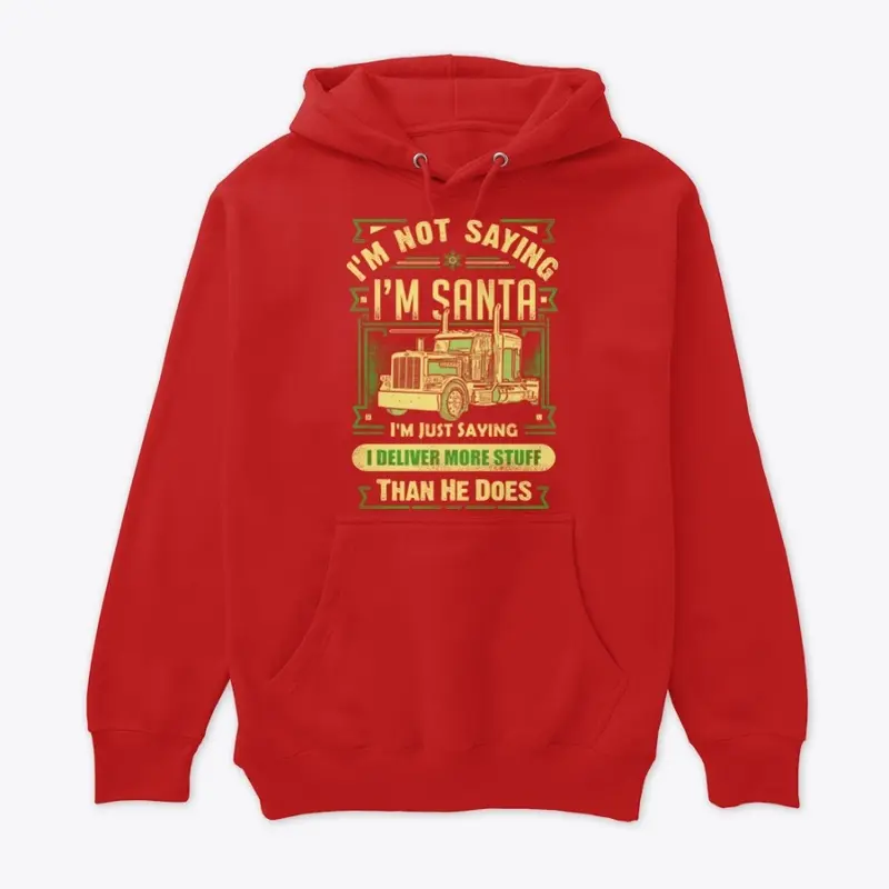 Santa Trucker Pullover Hoodie