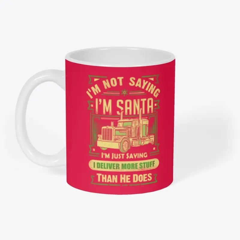 Santa Trucker Ceramic Mug