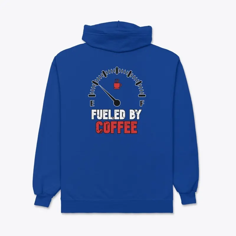 Fueled by Coffee Zip Up BACK Design