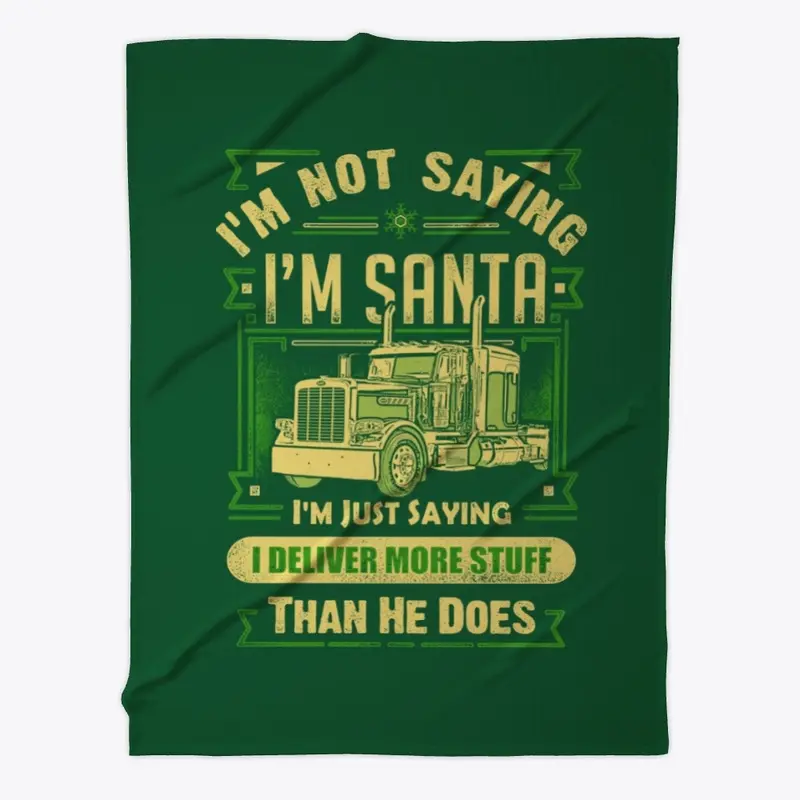 Santa Trucker Fleece Blanket