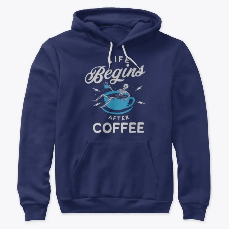 Life Begins After Coffee Premium Hoodie